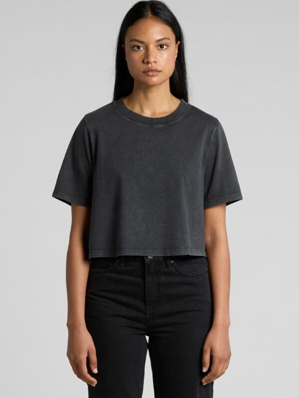 AS Colour Wo's Stone Wash Heavy Crop Tee AS Colour, Wo's Stone Wash Heavy Crop Tee 4086 Dropship Wo's Stone Wash Heavy Crop Tee Thumbnail