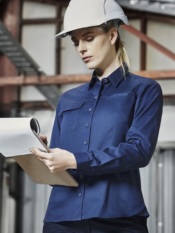 Syzmik Womens Lightweight Tradie L/S Shirt SYZMIK, WOs Lightweight Tradie L/S Shirt ZWL121 Dropship Womens Lightweight Tradie L/S Shirt Thumbnail