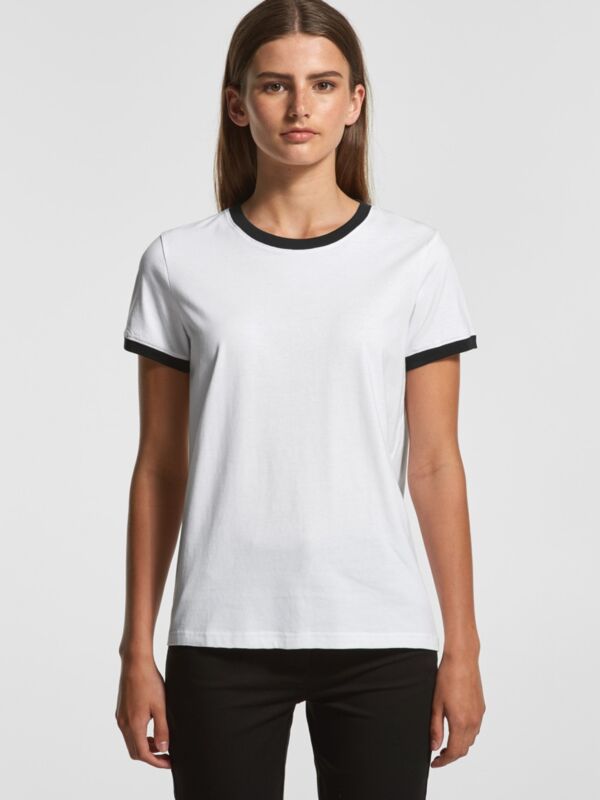 AS Colour Womens AS Colour Ringer Tee 4053 AS COLOUR, Womens Ringer 4053  Womens AS Colour Ringer Tee 4053 Thumbnail